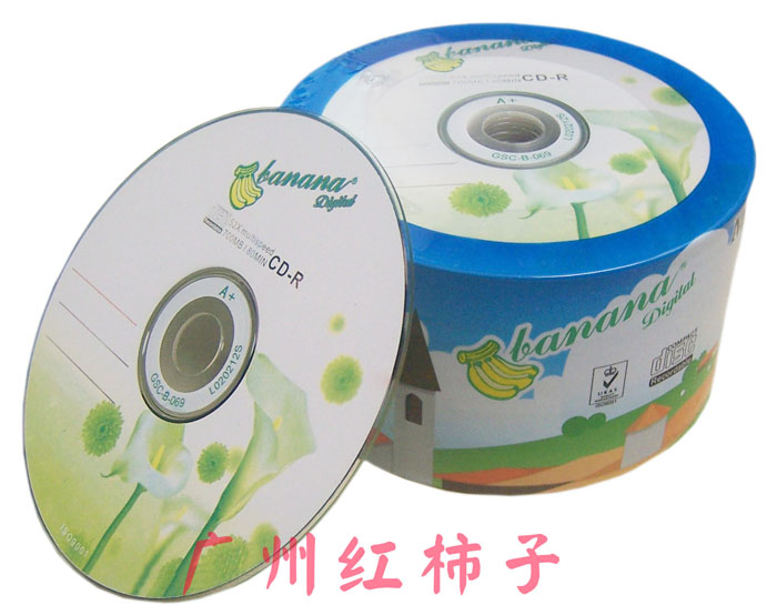 香蕉CD_R VCD空盘MP3车载音乐CD无损刻录空碟音乐空白光碟700MB - 图1