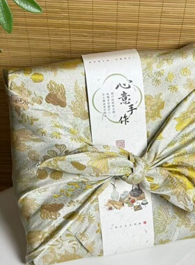 中式糕点点心包装包裹方巾礼品包裹布蛋黄酥桃花酥包布