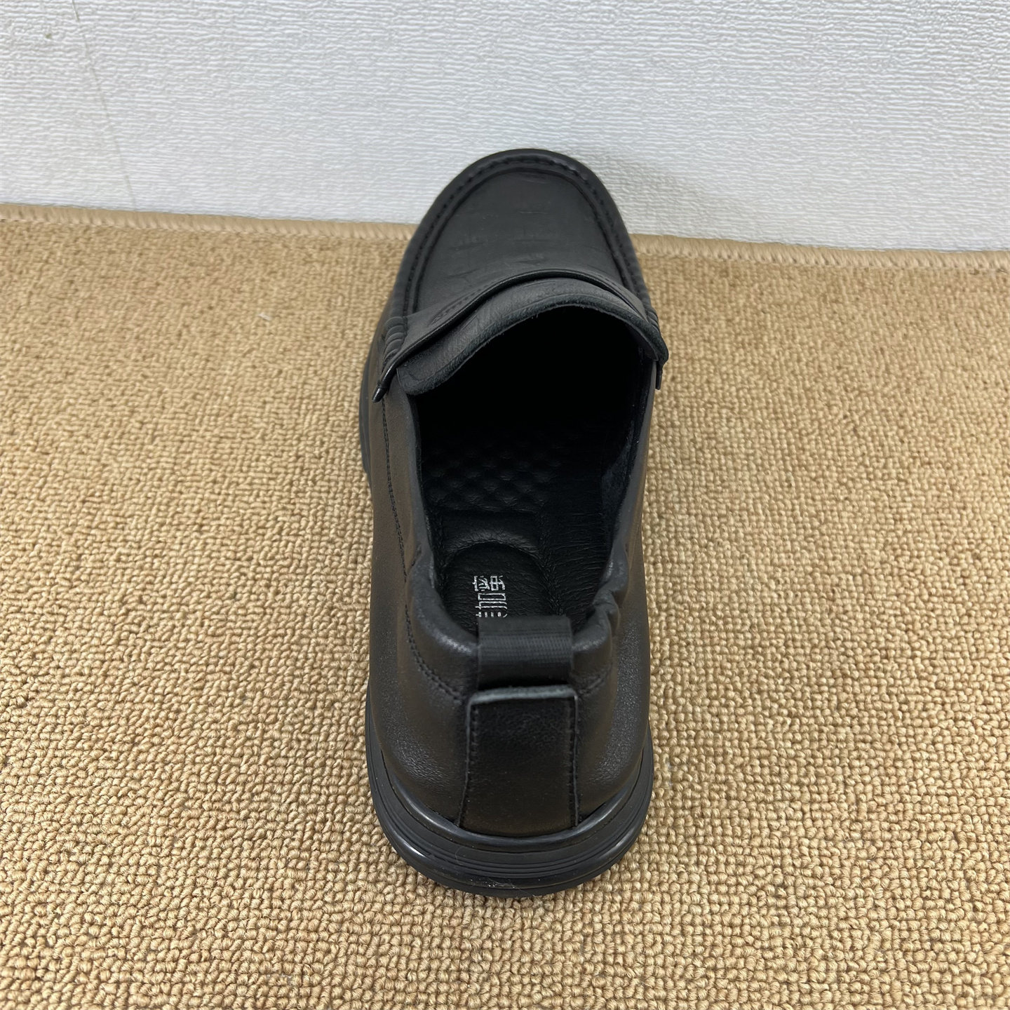 头层牛皮男鞋休闲圆头套脚乐福鞋男豆豆鞋黑色商务百搭皮鞋透气潮,淘宝优惠券,粉丝福利购,淘宝优惠卷