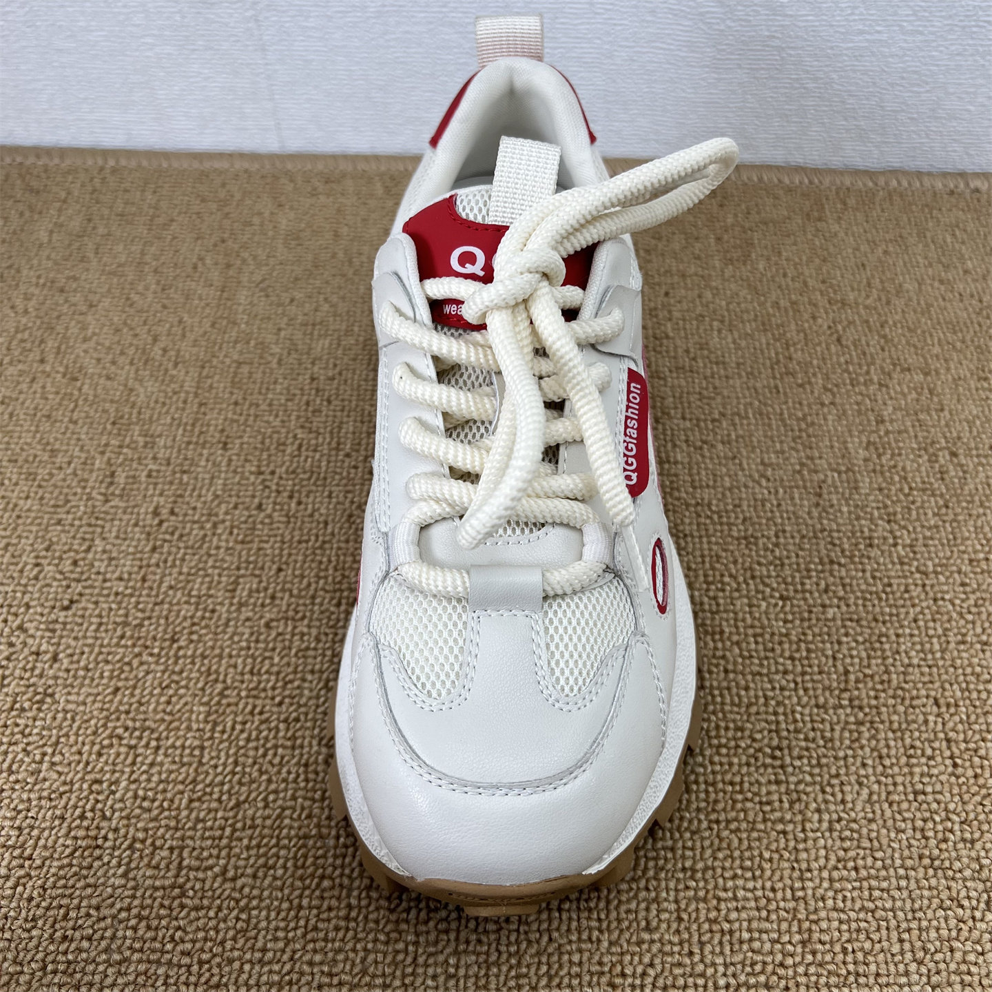 真皮厚底老爹鞋女鞋透气网面运动鞋百搭休闲鞋厚底增高低帮系带潮,淘宝优惠券,粉丝福利购,淘宝优惠卷