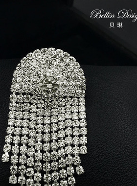 银色水母设计感胸针女西服配饰时尚百搭领针旗袍磁吸胸花饰品5659