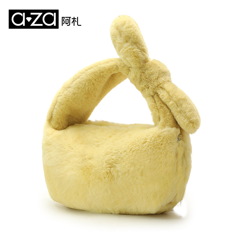 aza兔耳朵手提包单肩斜挎通勤包包 aza女士包袋