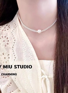 BABYMIU小众仿珍珠项链chocker