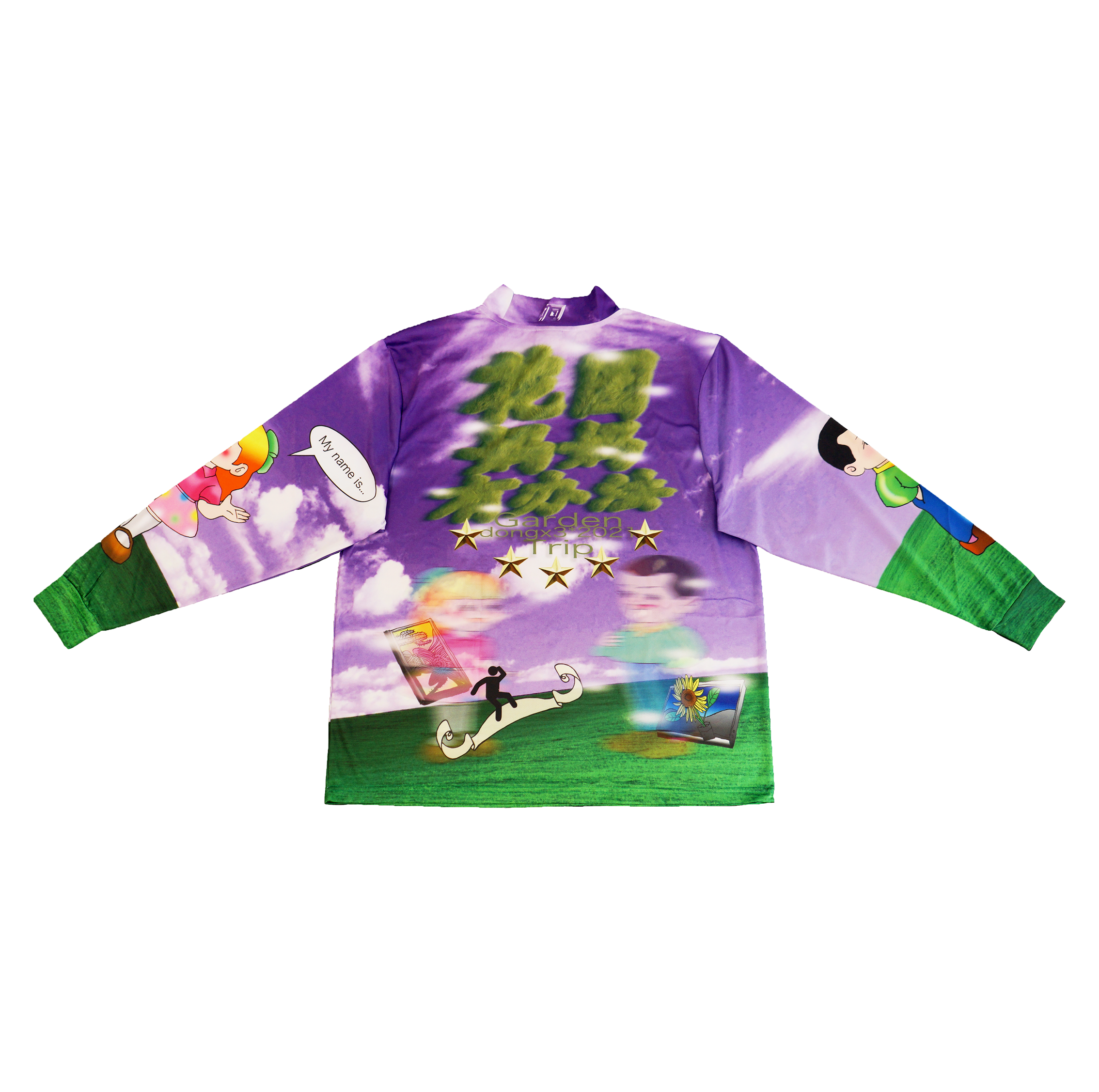 GRAGACTIONS展览同款春季艺术家联名搞怪收藏印花休闲长袖t恤 - 图2