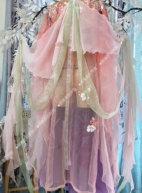 不規则拼接披帛汉服披巾长纱巾