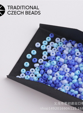 捷克宝仕奥莎3mm油画玻璃实色米珠 DIY手工手链串珠散珠饰品材料