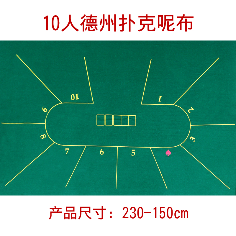 促销包邮2.3米8位百家乐呢布德州扑克桌布21点台尼麻将筹码