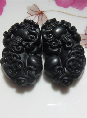 精工貔貅男士项坠礼品保真墨绿玉