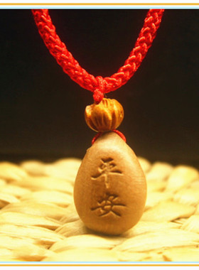 桃木生肖虎吊坠属虎项链宝宝挂件