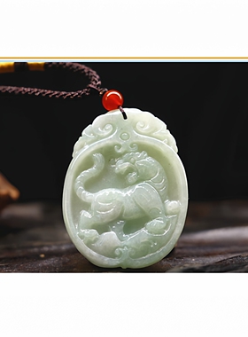 翡翠玉虎牌吊坠属虎吉祥物生肖虎