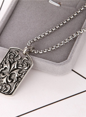 新款嘻哈男女个性克罗毛衣链项链