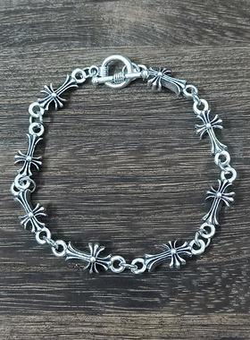 克罗男女合金镀银小众镀银手链