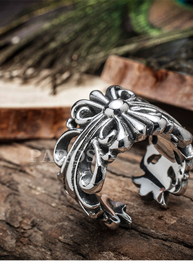 权志龙同款花滕银男女款钛钢戒指