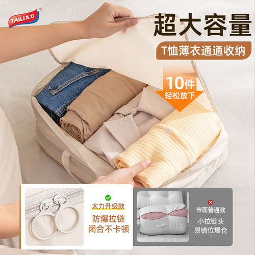 太力旅行收纳袋被子衣服衣物压缩袋羽绒服行李箱专用整理收纳神器 - 图2