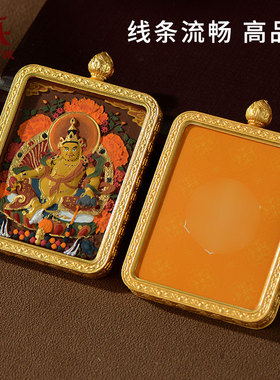 陶土烧制黄财神吊坠藏式男女款