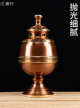 防风供佛纯铜蜡烛台长明灯