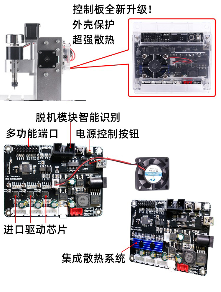 蕊乐斯CNC3020MAX全金属150瓦DIY雕刻机小型数控电脑GRBL激光雕刻-图1