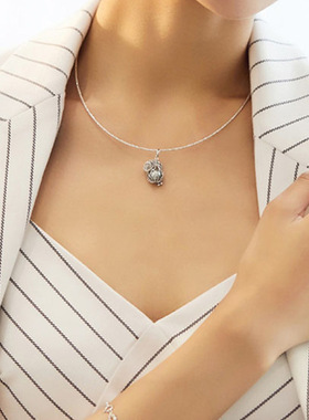 S925纯银意大利工艺螺旋纹满天星车花项圈女 1.3/1.6mm三色彩银锁