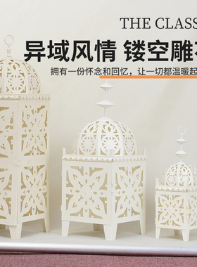 willmei风灯摩洛哥铁艺烛台镂空