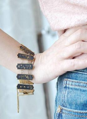 大马士革镶金锻锦术复古手镯手链