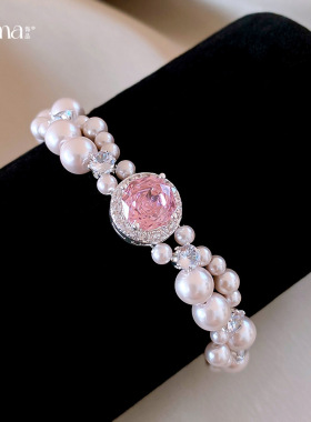 2025冬当季新款 衣佳人折扣 圆形锆石编织珍珠手链轻奢感手环