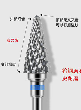 卸甲专用小雨伞形钨钢打磨头