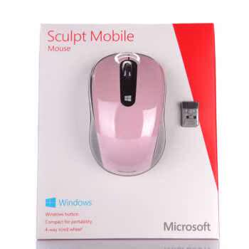 微软Microsoft Sculpt无线便携 光电鼠标 淡雅粉 - 图3