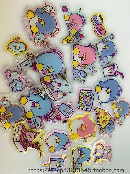 日本原单 Sanrio易拉罐式异形贴双子星/KITTY/KUROMI/POCHACCO - 图3