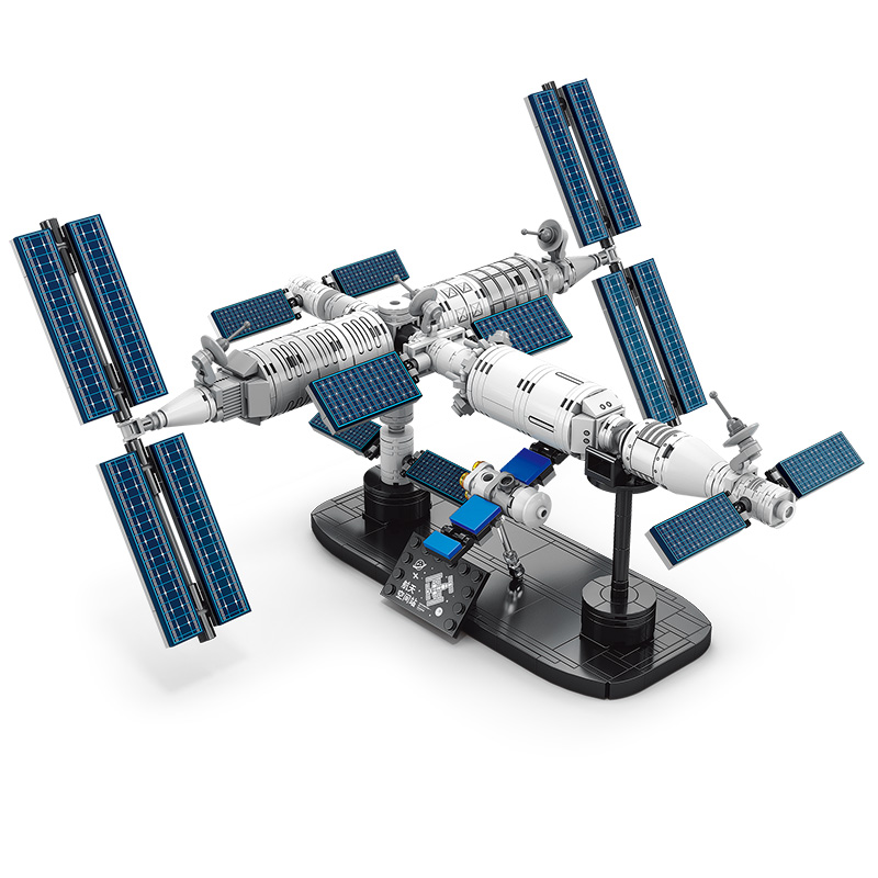 航天火箭飞船积木空间站手工拼装模型幼儿园小学儿童科技益智玩具 - 图3