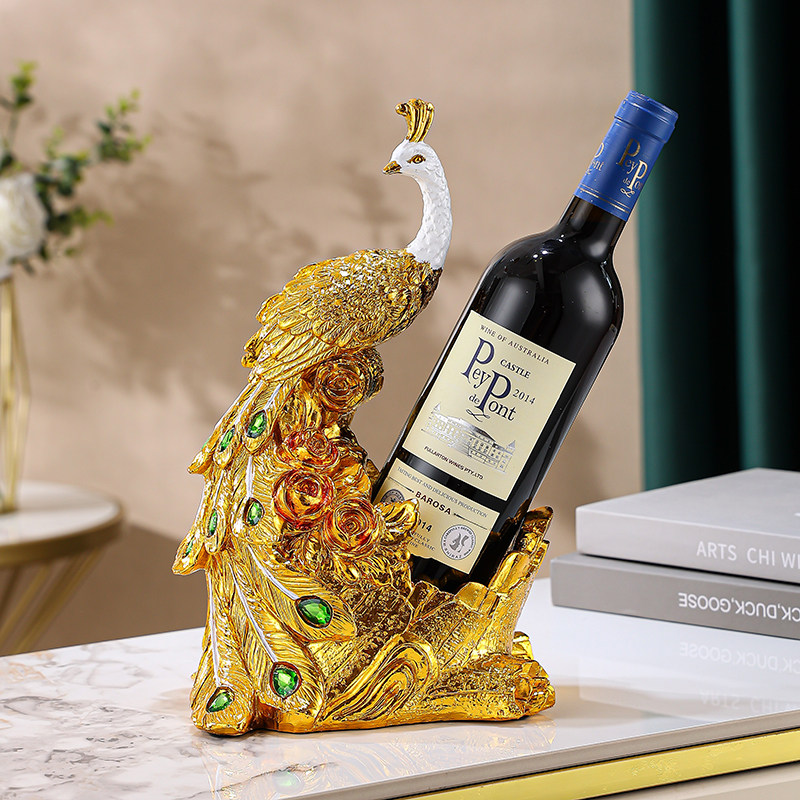 创意孔雀摆件红酒架玄关欧式葡萄酒瓶架子客厅家居酒柜装饰品酒托,淘宝优惠券,粉丝福利购,淘宝优惠卷