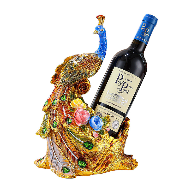 创意孔雀摆件红酒架玄关欧式葡萄酒瓶架子客厅家居酒柜装饰品酒托,淘宝优惠券,粉丝福利购,淘宝优惠卷