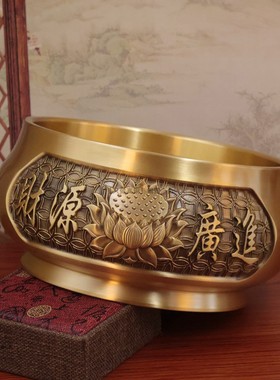 纯铜莲花香炉家用室内供奉祖先