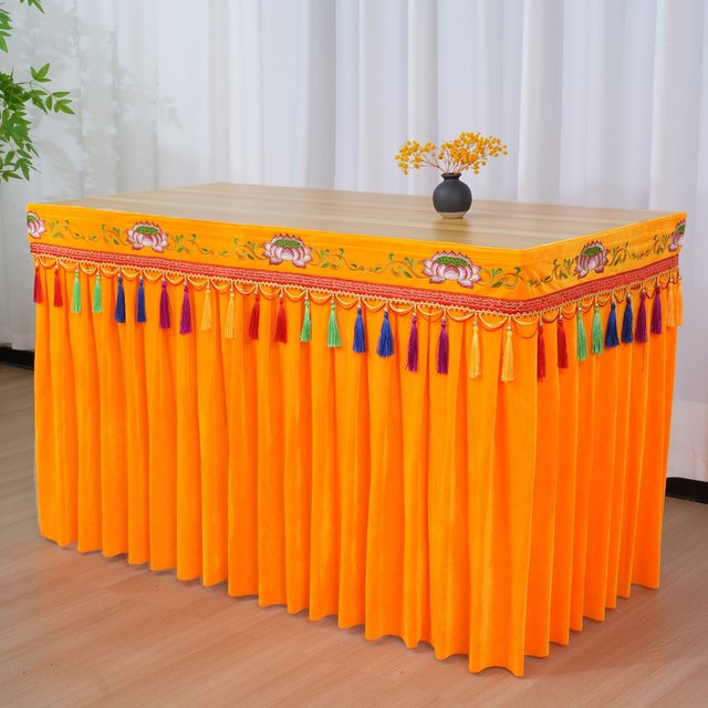Embroidered altar table surround table skirt can be detached Buddha table surround cloth