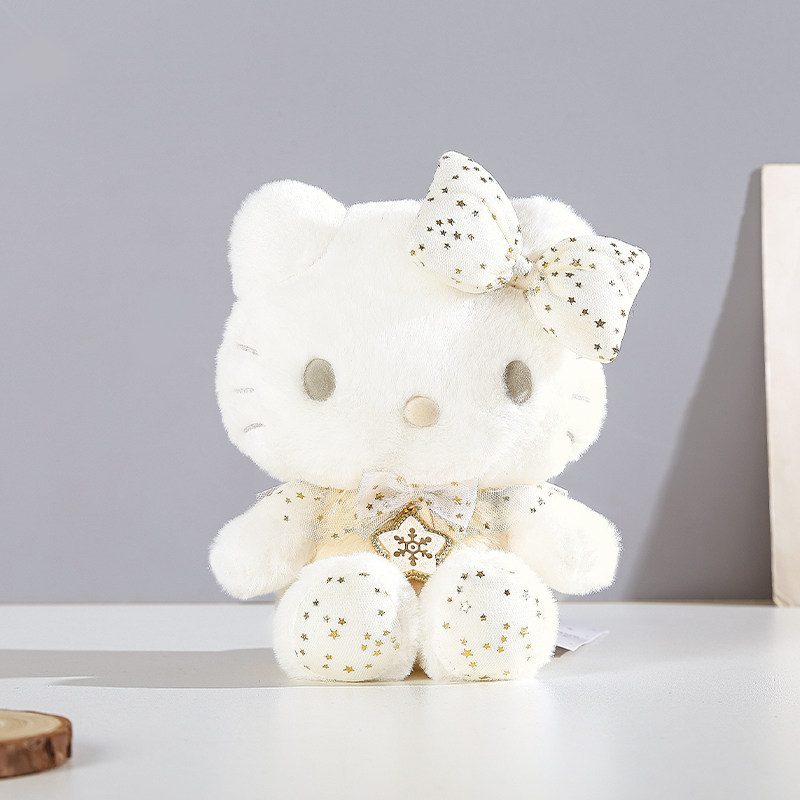 日本三丽鸥hellokitty正版冬日凯蒂猫哈喽kt猫公仔玩偶毛绒玩具