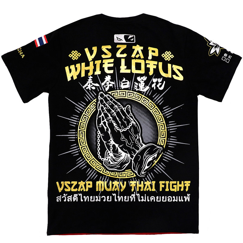 VSZAP搏击格斗健身播求UFC短袖T恤男休闲纯棉烫金MMA运动泰拳击服,淘宝优惠券,粉丝福利购,淘宝优惠卷