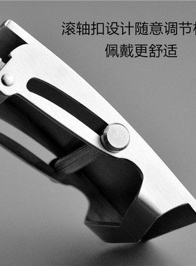 304不锈钢滚轴皮带扣头配件皮带头腰带扣头老式无牙自动扣头加厚