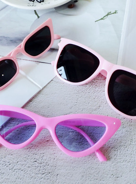 粉色系复古土酷蹦迪透明太阳眼镜