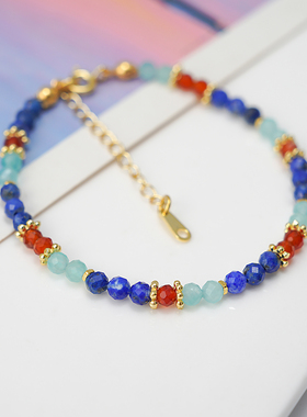 天然青金石手链小众高级感