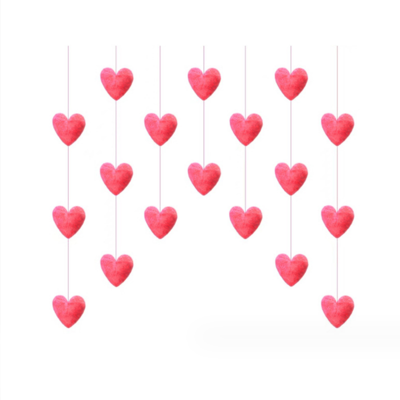 婚房布置装饰红色爱心门帘女方卧室结婚新房少女心公主房粉色挂饰,淘宝优惠券,粉丝福利购,淘宝优惠卷