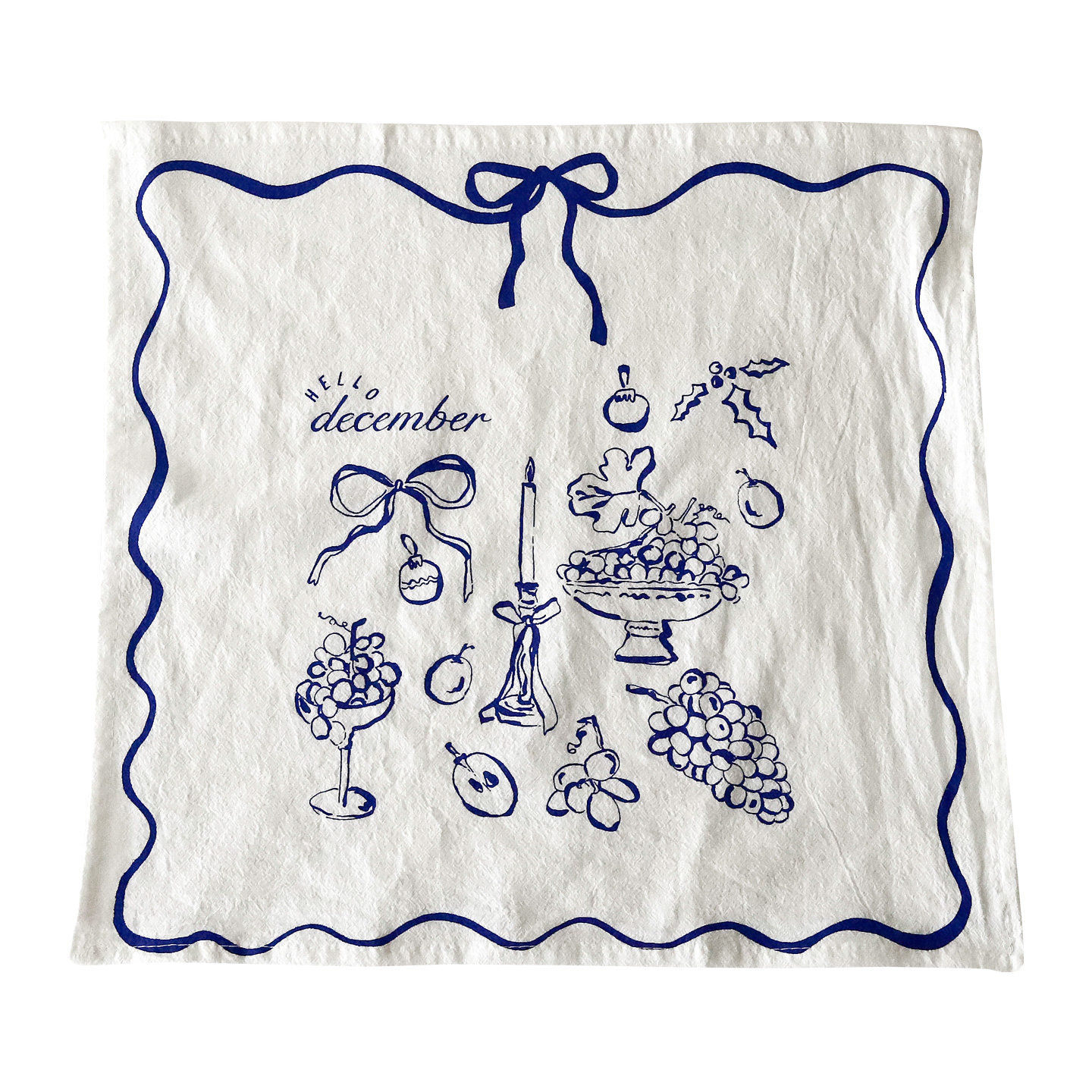 枝悟 法式蓝色餐巾垫布ins高颜值厨房墙饰挂布甜品美食拍照道具,淘宝优惠券,粉丝福利购,淘宝优惠卷