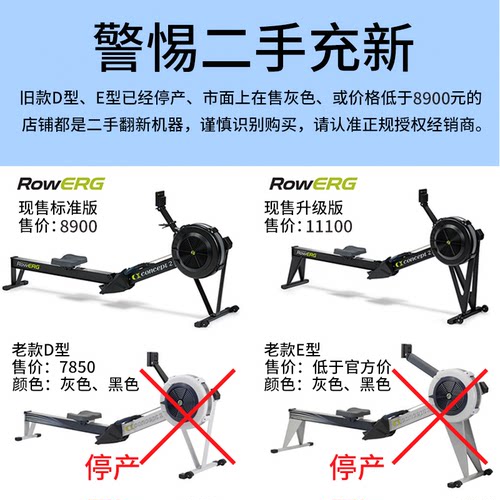Concept2划船机C2风阻划船器HR健身训练家用有氧运动室内赛艇比赛 - 图2