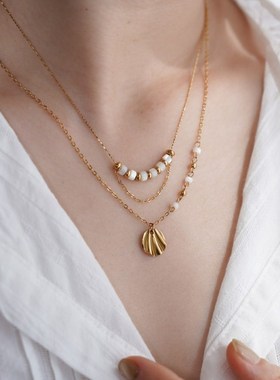 轻奢款节节高天然马蹄螺INS风冷