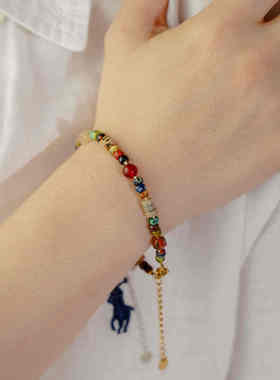 绿玛瑙串珠天然灵石橄榄石项链