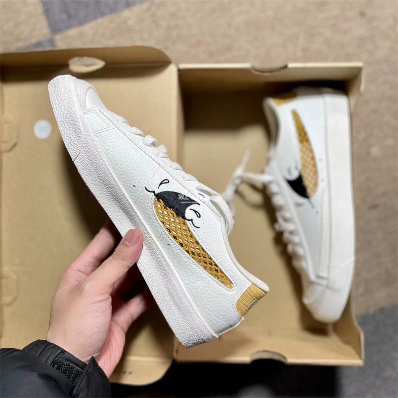 Nike耐克Blazer Low'77男子复古轻便低帮透气休闲板鞋DM0210-100-图0