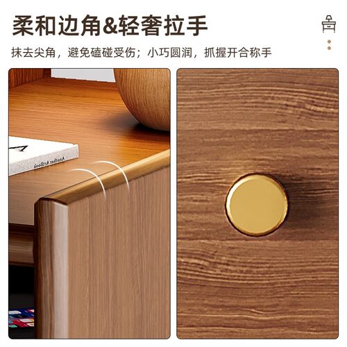 床头柜小型迷你简约现代超薄置物架超窄夹缝收纳柜卧室极窄床边柜 - 图3