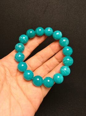 优品老年份莫桑比克天然老矿料天河石直径12+mm正宗十多年前老货