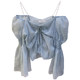 Pearl Fairy blouse ບ່າຫນຶ່ງທີ່ມີແອວ