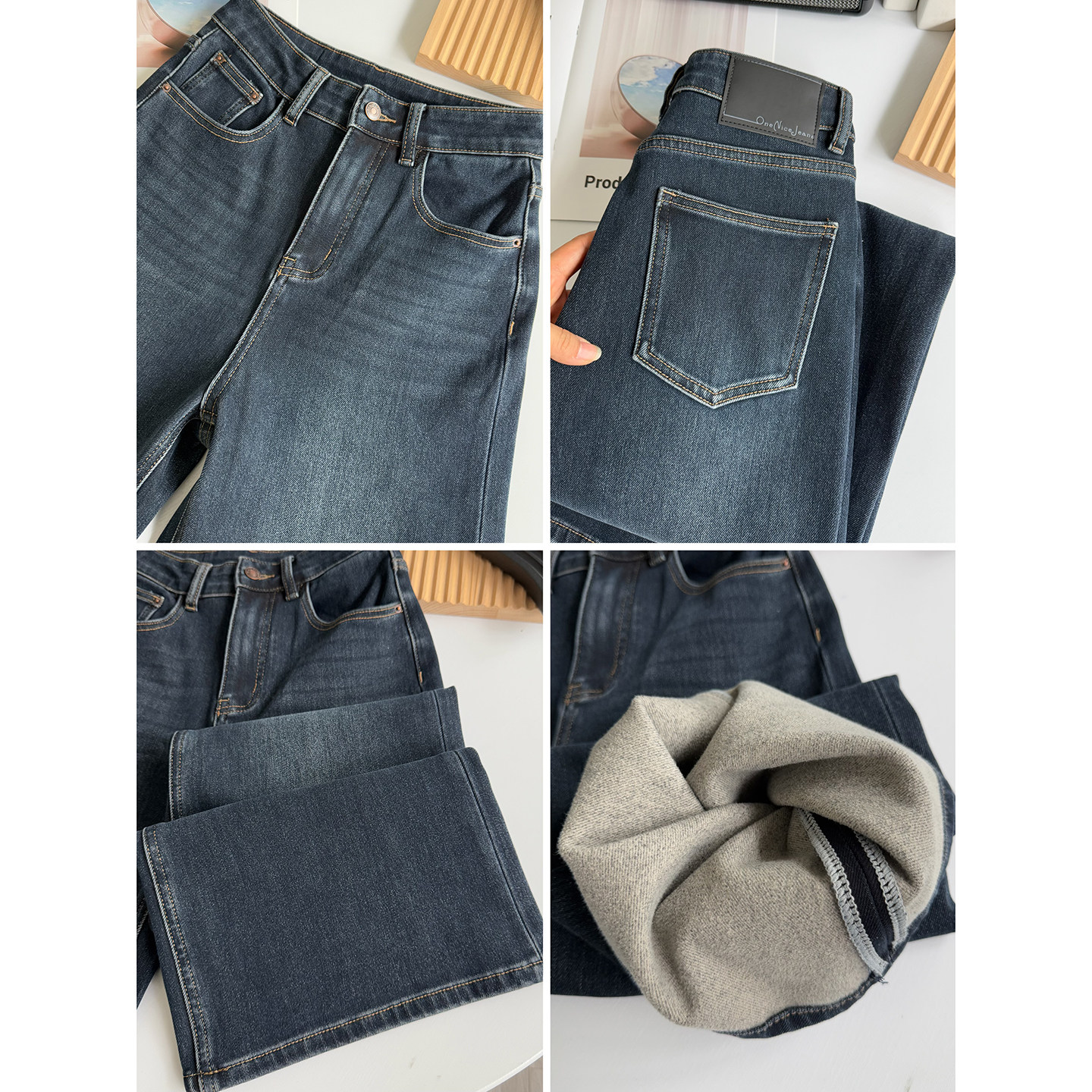 时髦又好穿~微喇加绒牛仔裤女秋冬新款直筒宽松拖地喇叭阔腿长裤,淘宝优惠券,粉丝福利购,淘宝优惠卷