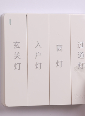 撕膜留字开关标识贴金银文字
