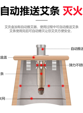 竹制单孔加厚绑带全身温灸器